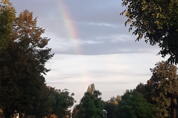 Regenbogen über UMMD-Gelände