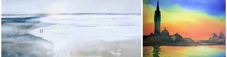 Horizonte - Aquarelle von Andrea Markus und Volker Straube