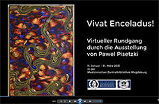 virtueller Rundgang durch die Ausstellung: Vivat Enceladus, Dauer: 2 min