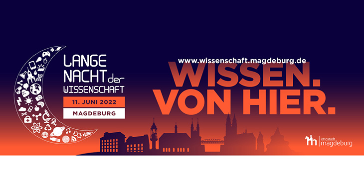 Banner 16. Lange Nacht der Wissenschaft 2022, Magdeburg