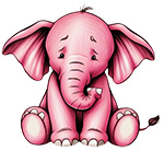 pinker Stoffelefant pinker Stoffelefant